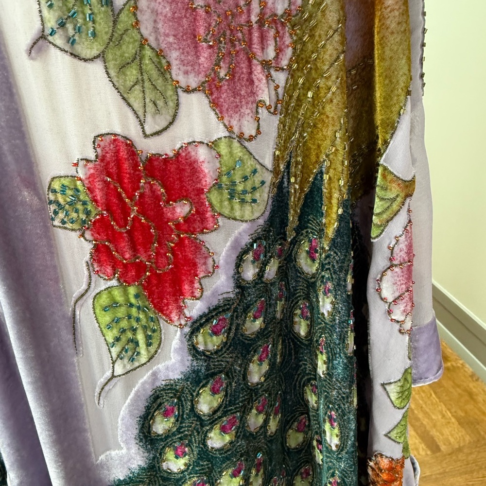 Floral Kimono with Fringe - Picture 7 of 14